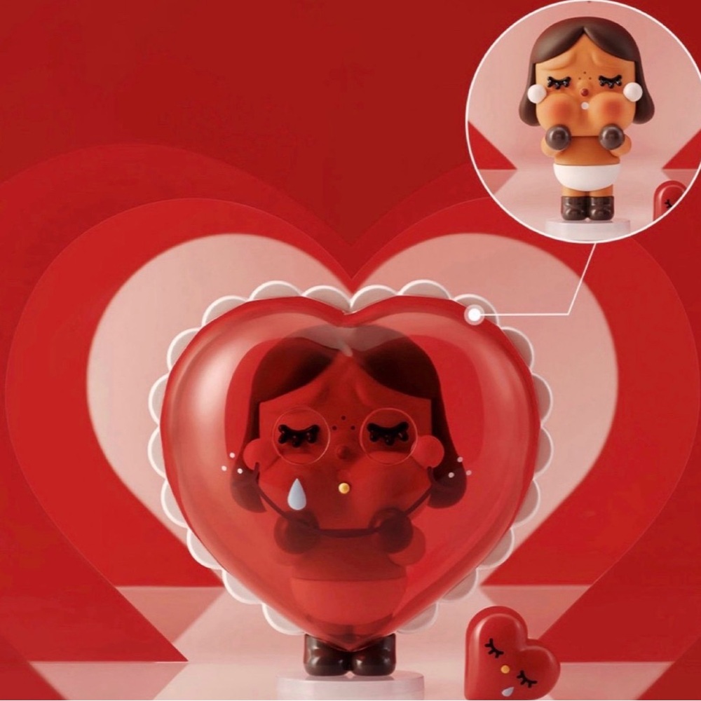 Authentic Pop Mart Crybaby 'Crying for Love' Figurine: HEART BROKEN